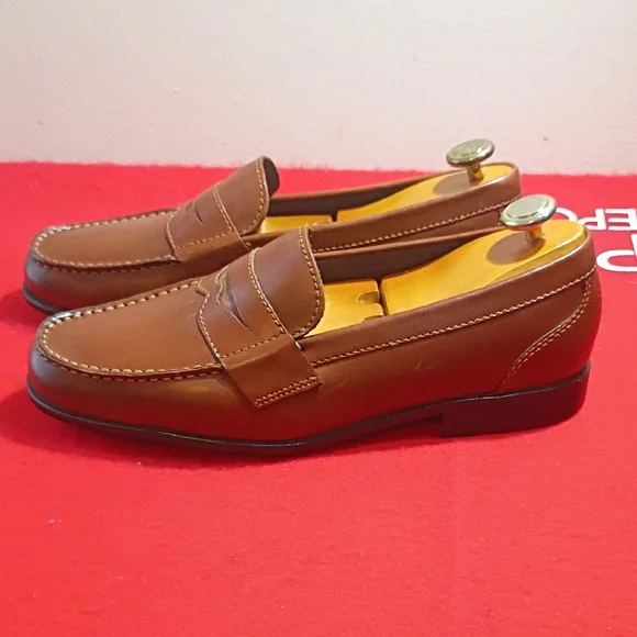 Rockport Chestnut Leather Slip-On Loafers - Picture 2 of 8
